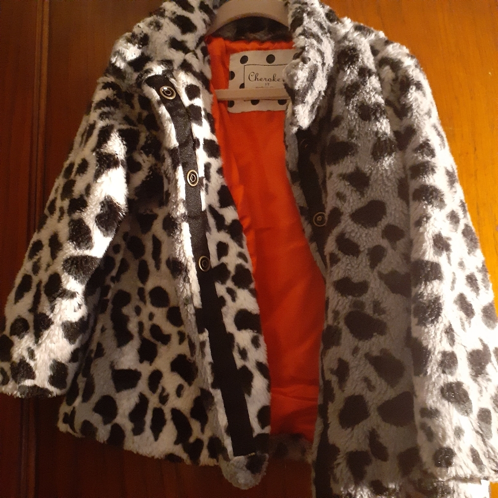 Cherokee Kids Leopard Print Jacket - Black and White